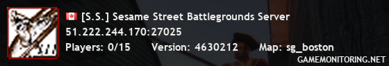[S.S.] Sesame Street Battlegrounds Server