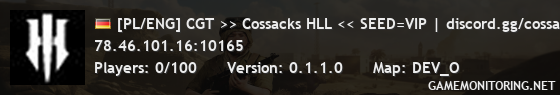 [PL/ENG] CGT >> Cossacks HLL << SEED=VIP | discord.gg/cossacks