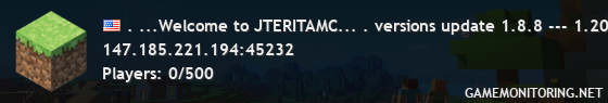 . ...Welcome to JTERITAMC... . versions update 1.8.8 --- 1.20.1 . ...Welcome to JTERITAMC... . versions update 1.8.8 --- 1.20.1