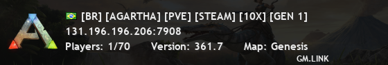 [BR] [AGARTHA] [PVE] [STEAM] [10X] [GEN 1]