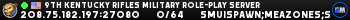 9th Kentucky Rifles Military Role-Play Server 9th Kentucky Rifles Military Role-Play Server