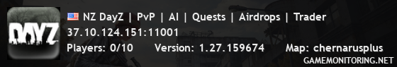 NZ DayZ | PvP | AI | Quests | Airdrops | Trader NZ DayZ | PvP | AI | Quests | Airdrops | Trader