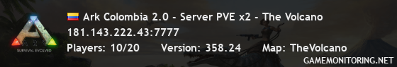 Ark Colombia 2.0 - Server PVE x2 - The Volcano