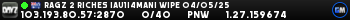 RagZ 2 Riches |AU1|4Man| Wipe 04/05/25 RagZ 2 Riches |AU1|4Man| Wipe 04/05/25