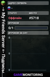-= My Friends Server =- Подписывайся на нас в ВКонтакте: vk.mfs.pw