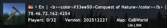 ✦ En | <b><color=#33ee50>Conquest of Nature</color></b> | PvE
