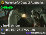 Valve Left4Dead 2 Australia Server (srcds1017-syd1.171.16)