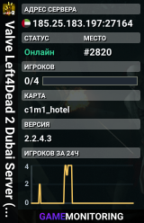 Valve Left4Dead 2 Dubai Server (srcds1002-dxb1.161.150)