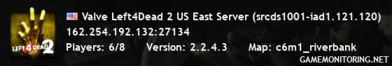 Valve Left4Dead 2 US East Server (srcds1001-iad1.121.120)