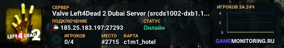 Valve Left4Dead 2 Dubai Server (srcds1002-dxb1.161.279)