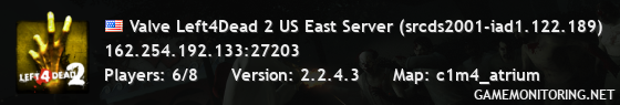 Valve Left4Dead 2 US East Server (srcds2001-iad1.122.189)