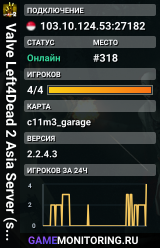 Valve Left4Dead 2 Asia Server (srcds4030-sgp2.154.168)