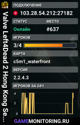 Valve Left4Dead 2 Hong Kong Server (srcds1030-hkg1.141.168)