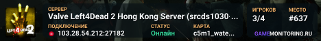 Valve Left4Dead 2 Hong Kong Server (srcds1030-hkg1.141.168)