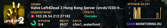 Valve Left4Dead 2 Hong Kong Server (srcds1030-hkg1.141.168)