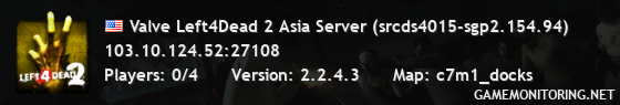 Valve Left4Dead 2 Asia Server (srcds4015-sgp2.154.94)