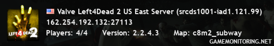 Valve Left4Dead 2 US East Server (srcds1001-iad1.121.99)