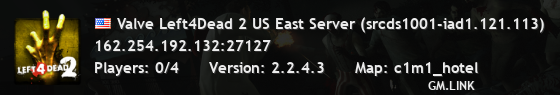 Valve Left4Dead 2 US East Server (srcds1001-iad1.121.113)