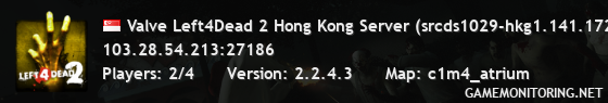 Valve Left4Dead 2 Hong Kong Server (srcds1029-hkg1.141.172)