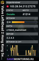 Valve Left4Dead 2 Hong Kong Server (srcds1030-hkg1.141.261)
