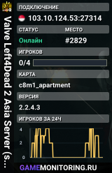 Valve Left4Dead 2 Asia Server (srcds4030-sgp2.154.300)