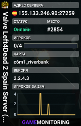 Valve Left4Dead 2 Spain Server (srcds1001-mad1.195.245)