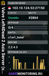 Valve Left4Dead 2 Asia Server (srcds4030-sgp2.154.136)