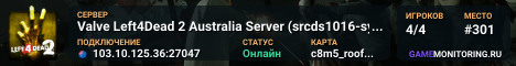 Valve Left4Dead 2 Australia Server (srcds1016-syd1.171.33)