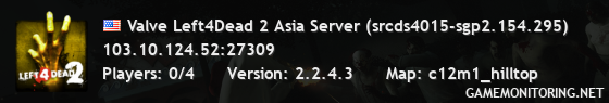 Valve Left4Dead 2 Asia Server (srcds4015-sgp2.154.295)