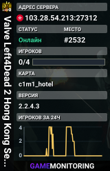 Valve Left4Dead 2 Hong Kong Server (srcds1029-hkg1.141.298)