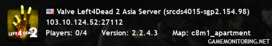 Valve Left4Dead 2 Asia Server (srcds4015-sgp2.154.98)