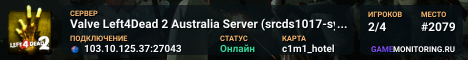 Valve Left4Dead 2 Australia Server (srcds1017-syd1.171.29)