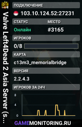 Valve Left4Dead 2 Asia Server (srcds4015-sgp2.154.217)