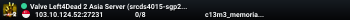 Valve Left4Dead 2 Asia Server (srcds4015-sgp2.154.217)