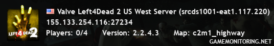 Valve Left4Dead 2 US West Server (srcds1001-eat1.117.220)