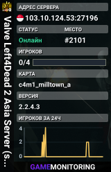 Valve Left4Dead 2 Asia Server (srcds4030-sgp2.154.182)