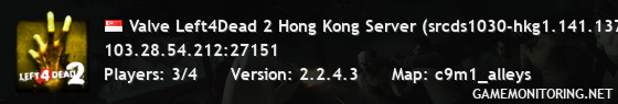 Valve Left4Dead 2 Hong Kong Server (srcds1030-hkg1.141.137)