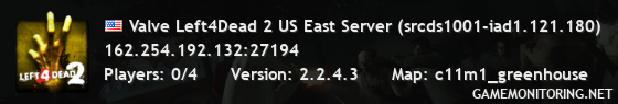 Valve Left4Dead 2 US East Server (srcds1001-iad1.121.180)