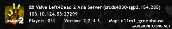 Valve Left4Dead 2 Asia Server (srcds4030-sgp2.154.285)