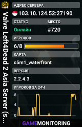 Valve Left4Dead 2 Asia Server (srcds4015-sgp2.154.176)