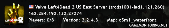 Valve Left4Dead 2 US East Server (srcds1001-iad1.121.260)