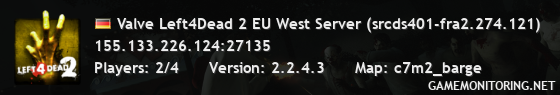 Valve Left4Dead 2 EU West Server (srcds401-fra2.274.121)