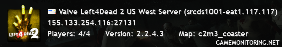 Valve Left4Dead 2 US West Server (srcds1001-eat1.117.117)