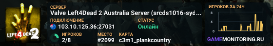 Valve Left4Dead 2 Australia Server (srcds1016-syd1.171.17)