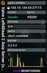 Valve Left4Dead 2 Asia Server (srcds4030-sgp2.154.99)