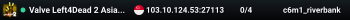 Valve Left4Dead 2 Asia Server (srcds4030-sgp2.154.99)