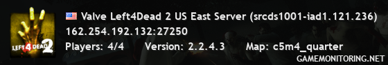 Valve Left4Dead 2 US East Server (srcds1001-iad1.121.236)