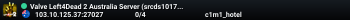 Valve Left4Dead 2 Australia Server (srcds1017-syd1.171.13)