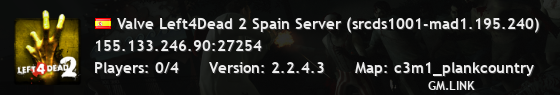 Valve Left4Dead 2 Spain Server (srcds1001-mad1.195.240)