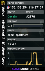 Valve Left4Dead 2 US West Server (srcds1001-eat1.117.93)